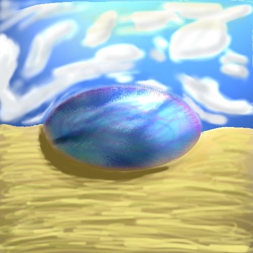 Egg in sand by Moon_Bind