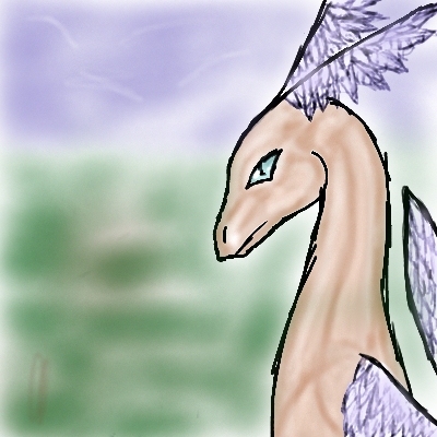 Creamy dragon...with feathers xD by Moon_Bind