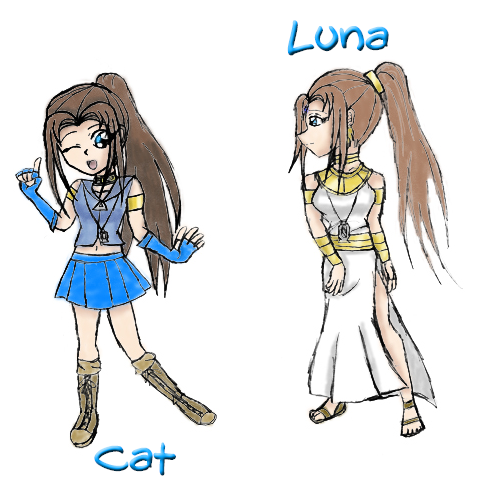 Cat and Luna SD Chibis by Moon_Princess
