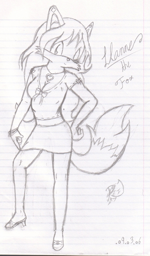 Llyanne the Fox Concept Art by Moon_Rei