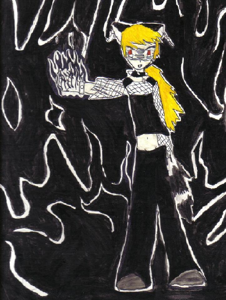 Neo, dark flame attack!! by Moon_the_blue_neko
