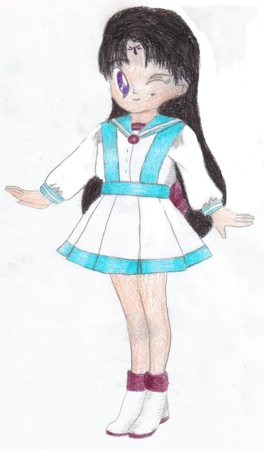 Chibi Sayaka (colored) by Moonfire_Phoenix