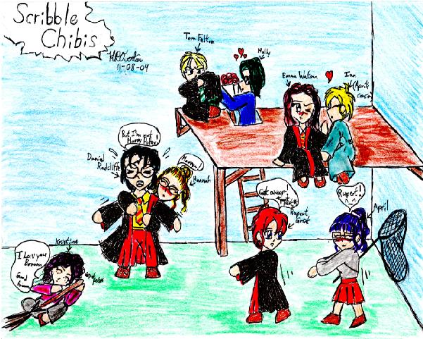 Harry Potter Scribble Chibis #1 by Moonlady_31000