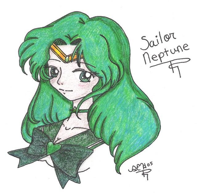 Manga Style Sailor Neptune by Moonlit_Blood