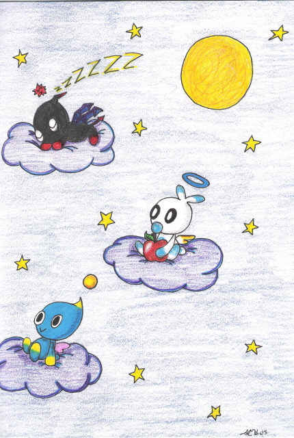 Random Chao Sittin On Clouds by Moonlit_Blood