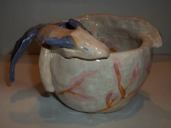 White Dragon Pinch Pot by Morpher