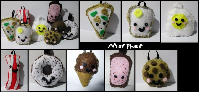 Food Plush Keychains by Morpher