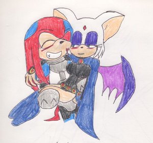 Knuckles and Rouge cosplaying by Morrie-chan