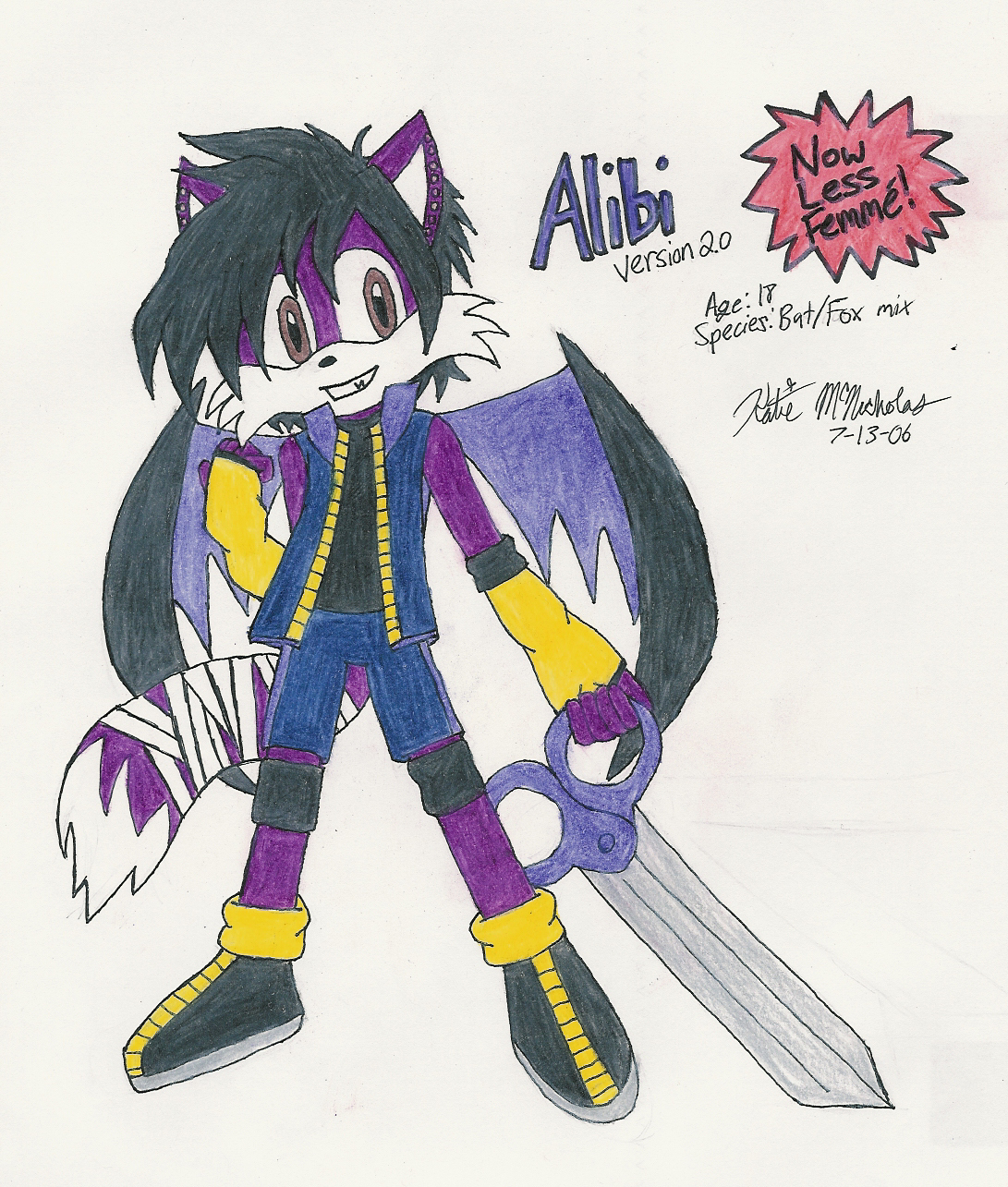 Alibi the Bat-Fox by Morrie-chan