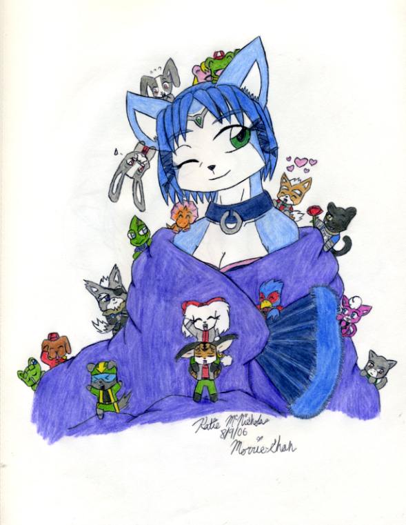 Krystal (and CHIBIS!) by Morrie-chan