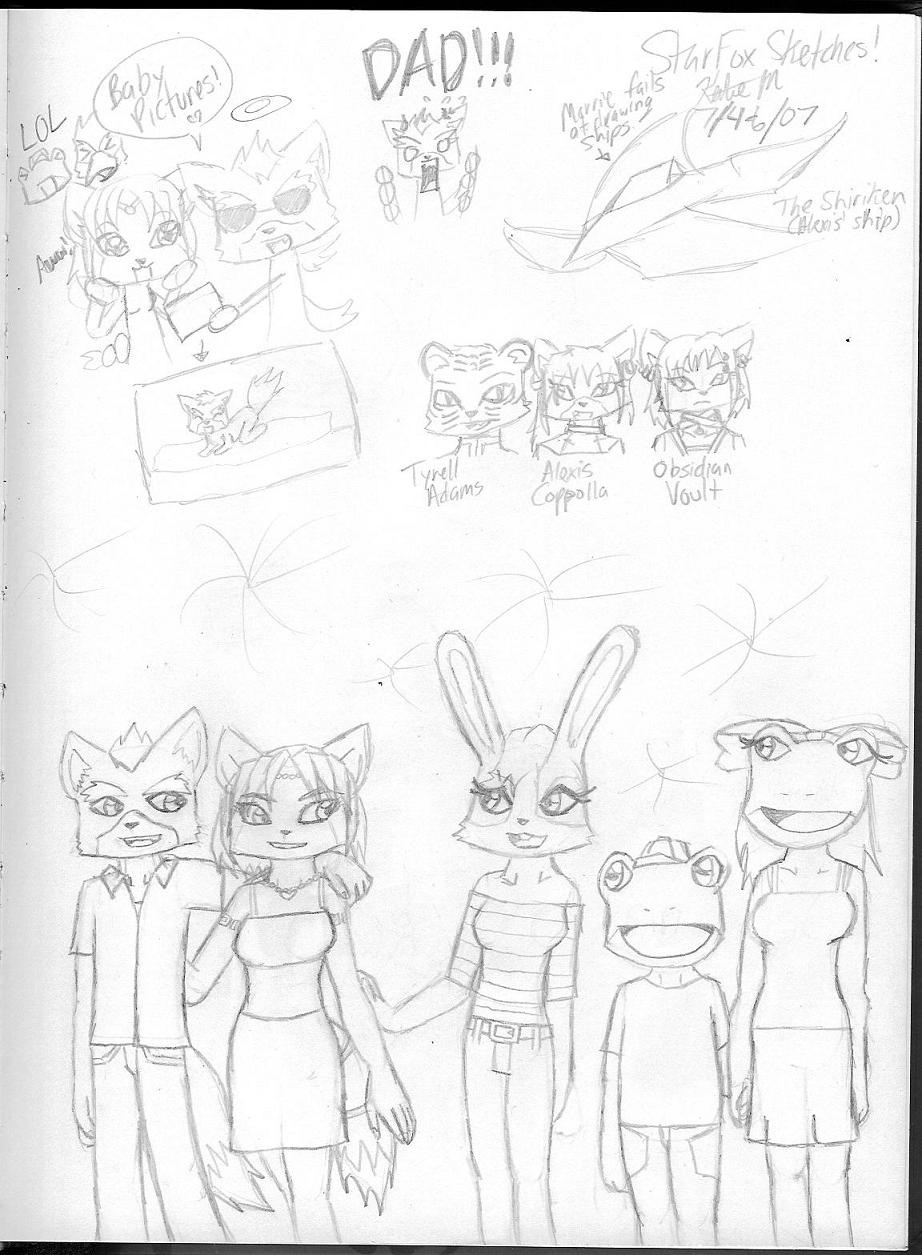 Star Fox Sketches by Morrie-chan