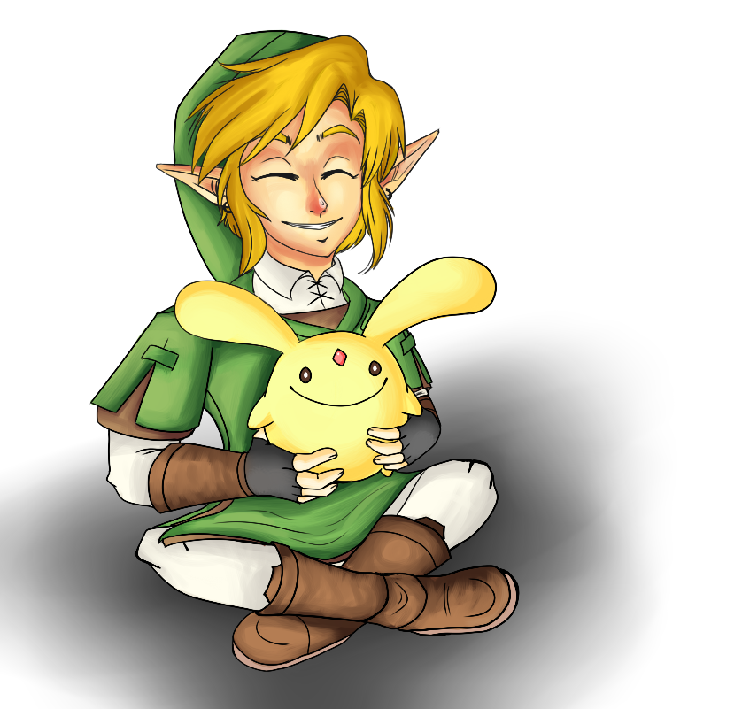 Link and Carbuncle by MostlyToasty