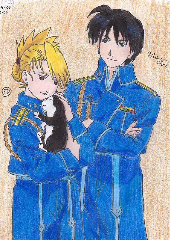 Roy Mustang & Riza Hawkeye by Mouse-chan