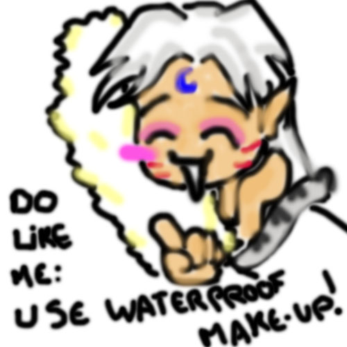 Sesshy uses waterproof make up. by MrPotatoeHead
