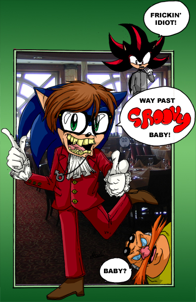 Sonic is AUSTIN POWERS (colour) by Mr_G