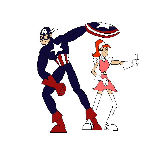 Atomic Betty Meet Captain America by Mr_M7