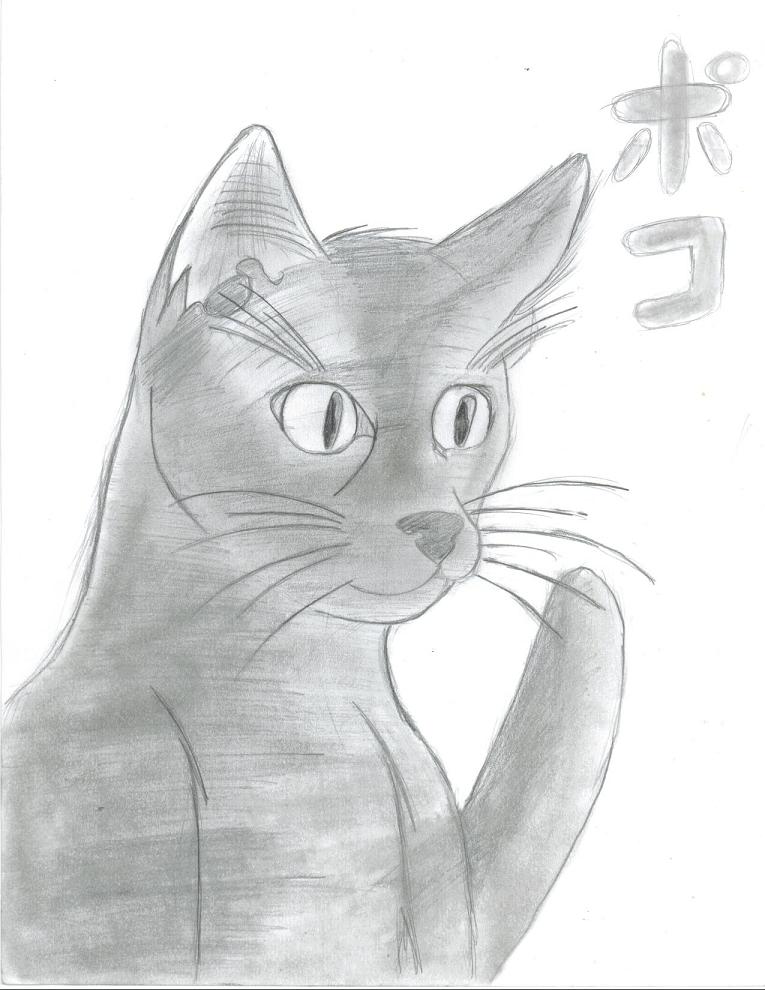 A drawing of my cat,Poko by MrsRoronoaZoro