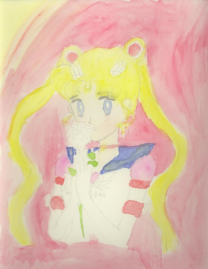 Sailor Moon Watercolor by Mustard_Girl