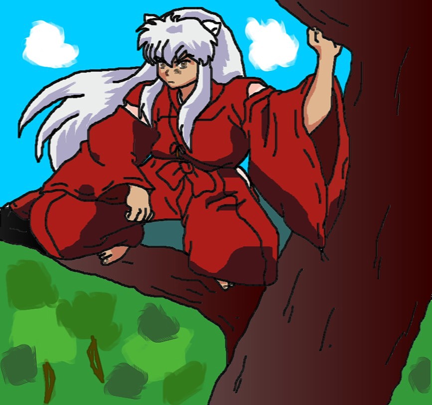 Inuyasha Sitting in a Tree by Mustard_Girl