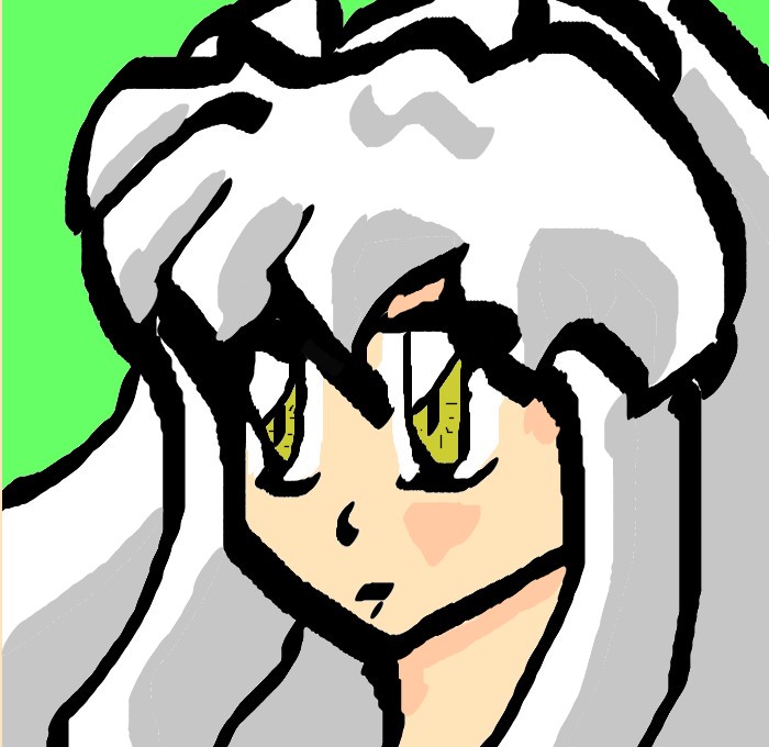 Inuyasha - quick doodle on computer by Mustard_Girl