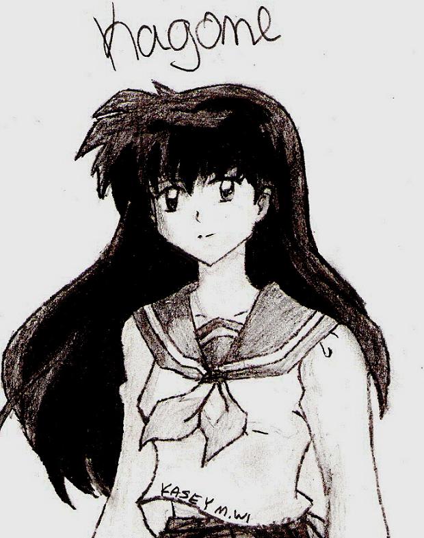 New Kagome Drawing by My_Haunted_Heart_01