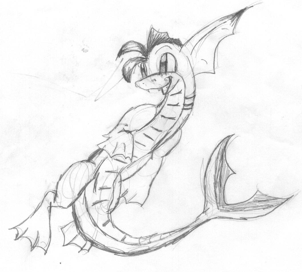 Fish Dragon...thing.. by Myarithecat