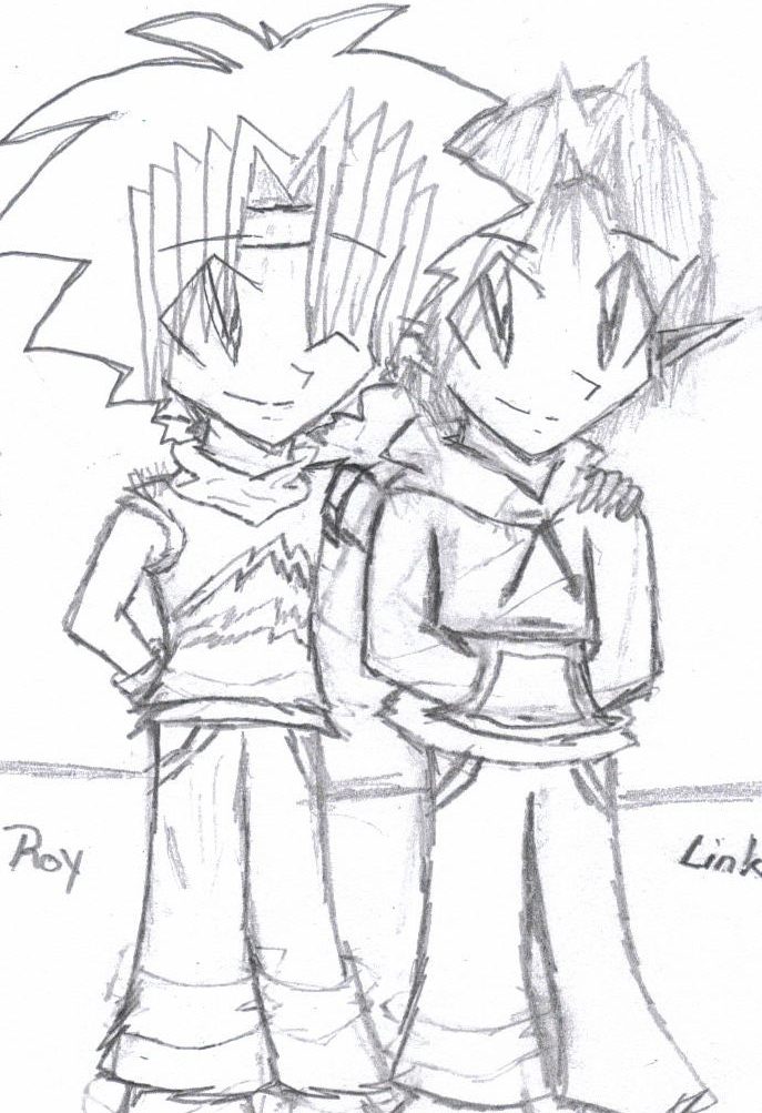 Roy and Link by MyoShenzo