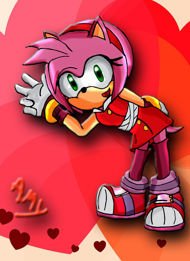 Amy Rose sonic boom style by Mystic3Angel