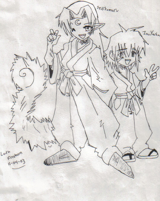 Seshy and Inuyasha as little kids!! by Mystic_Seer_Liwaen
