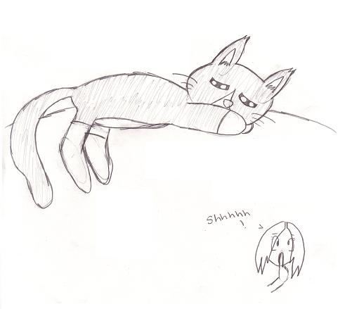 sleeping kitty by Mystical_Girl