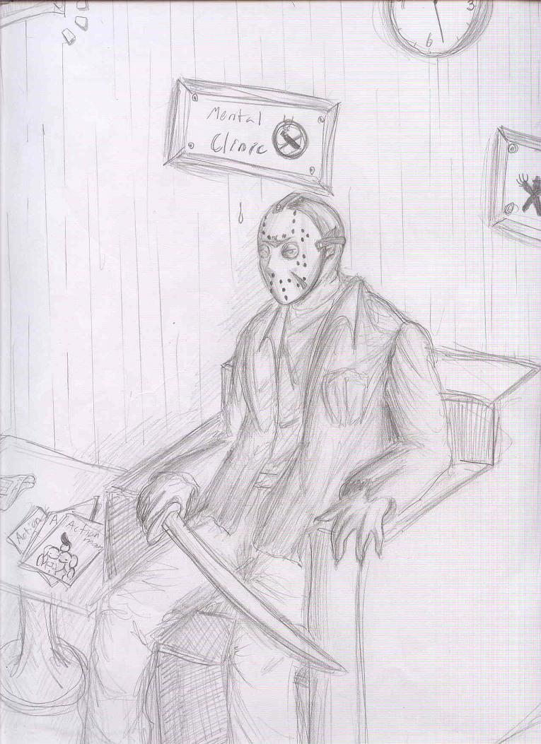 Jason at a mental clinic by MzMorgana