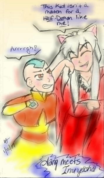 aang meets inuyasha by mabwyann2