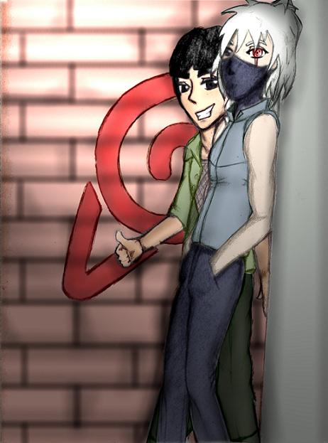 Teen Gai and Kakashi by mabwyann2
