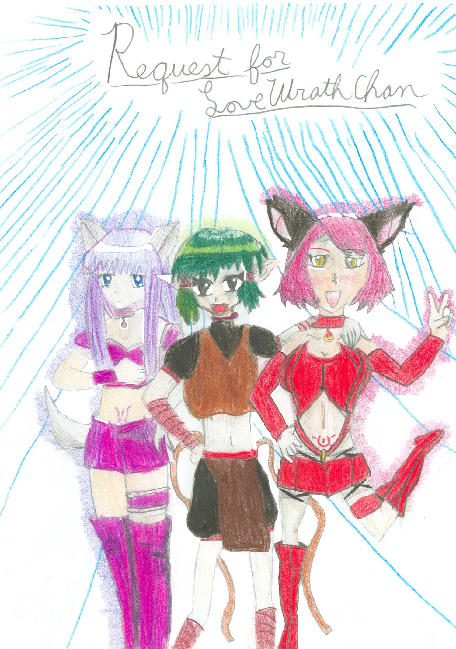Nanban, Zakuro, and Kisshu for LoveWrathChan by magicalmanga
