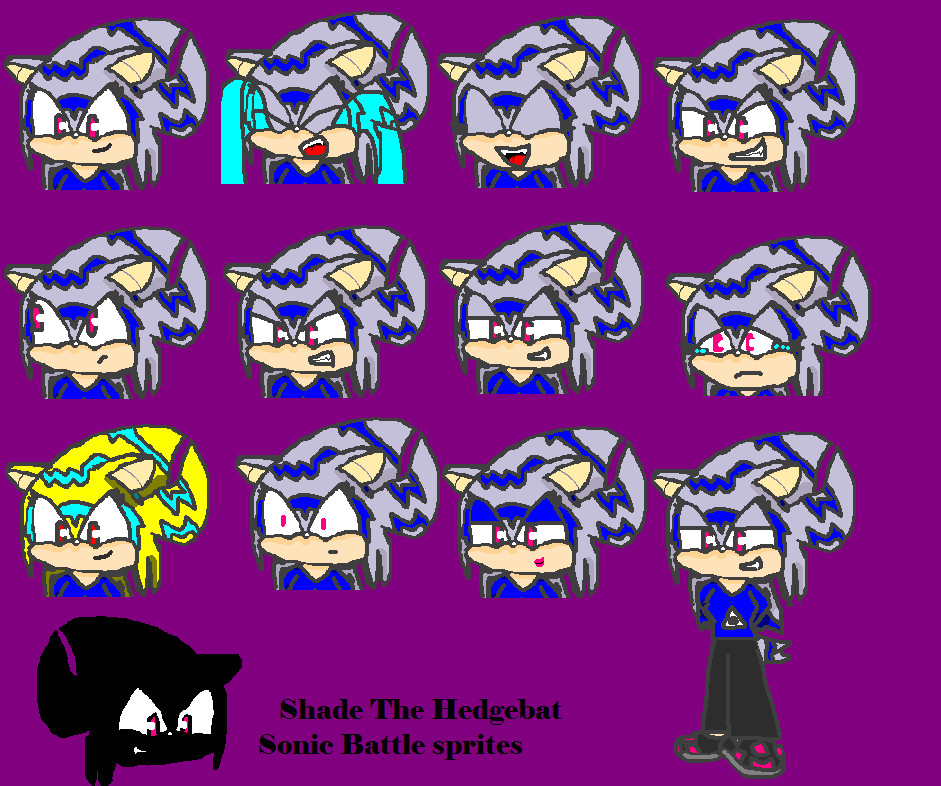Shade The Hedgebat "SONIC BATTLE STANCES by magma