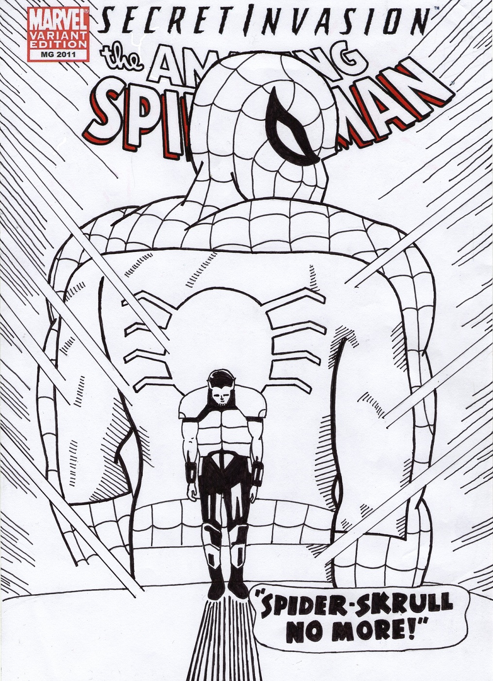 Spider-Skrull cover version by manakinjax79