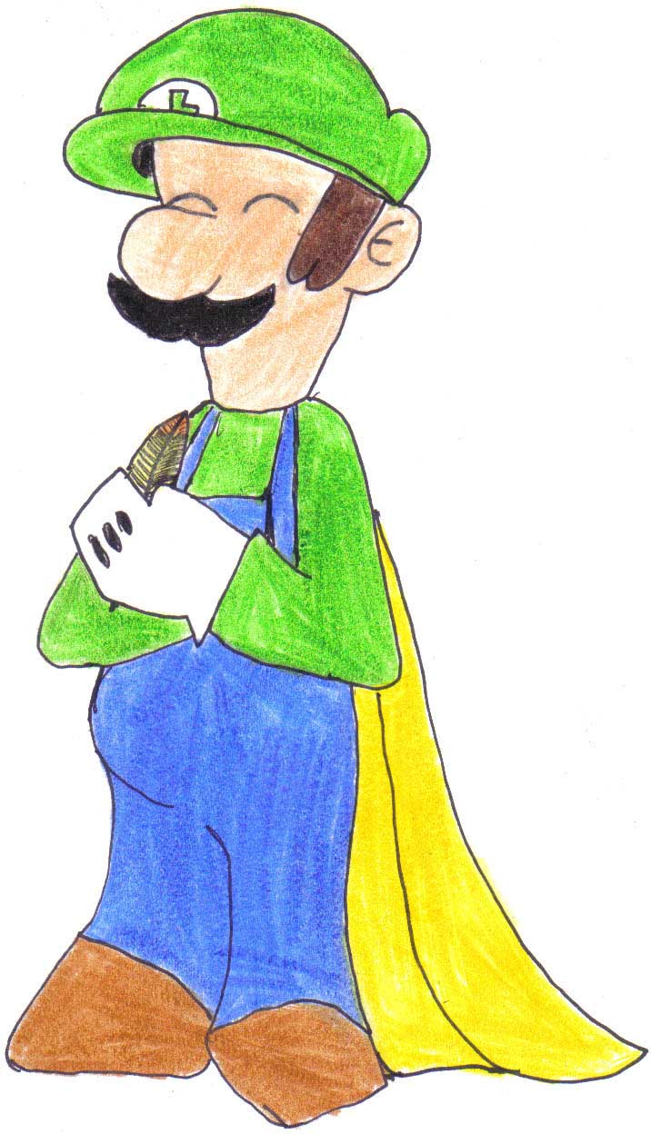 Luigi and his feather by manga_rules
