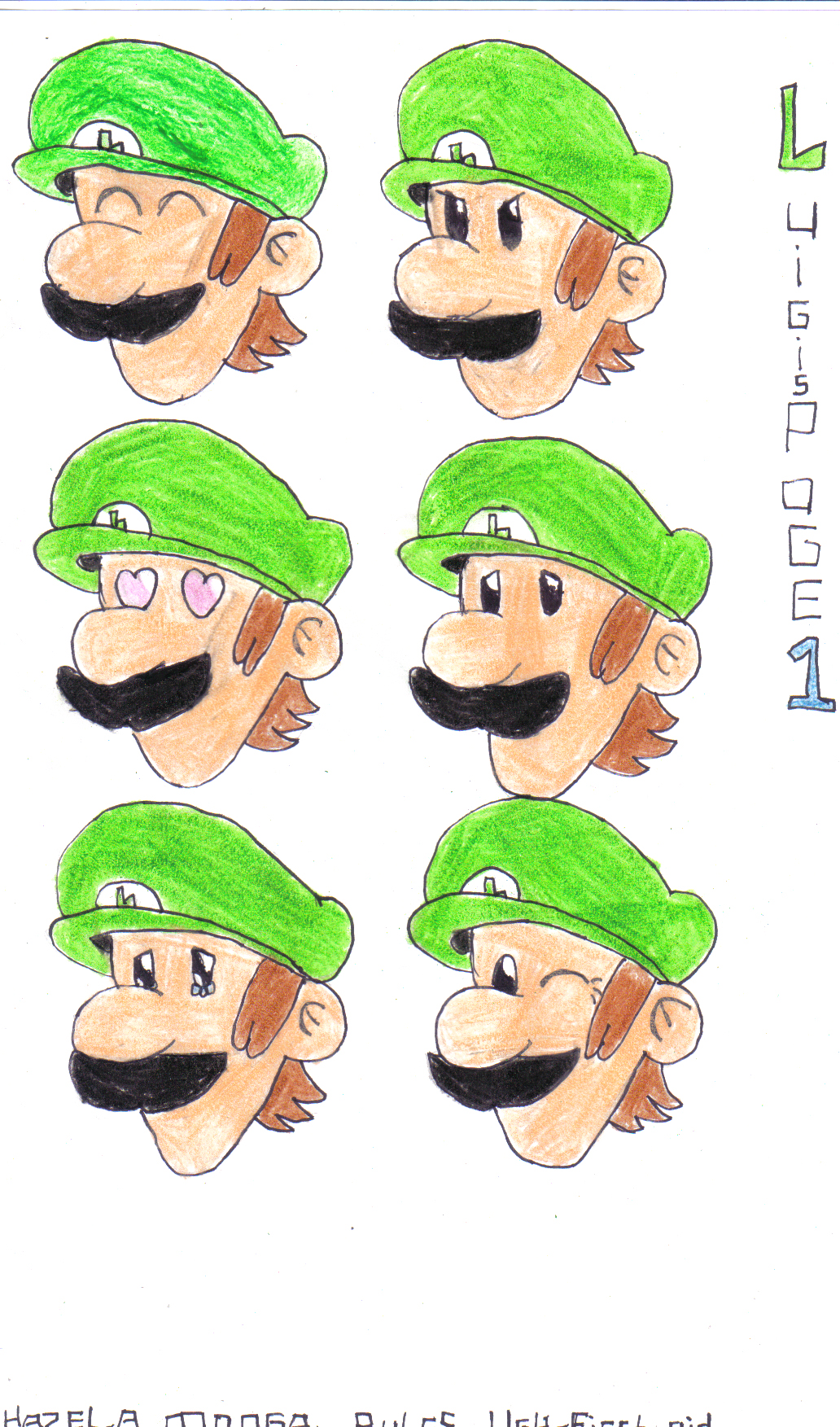 Luigi expressions page 1 by manga_rules