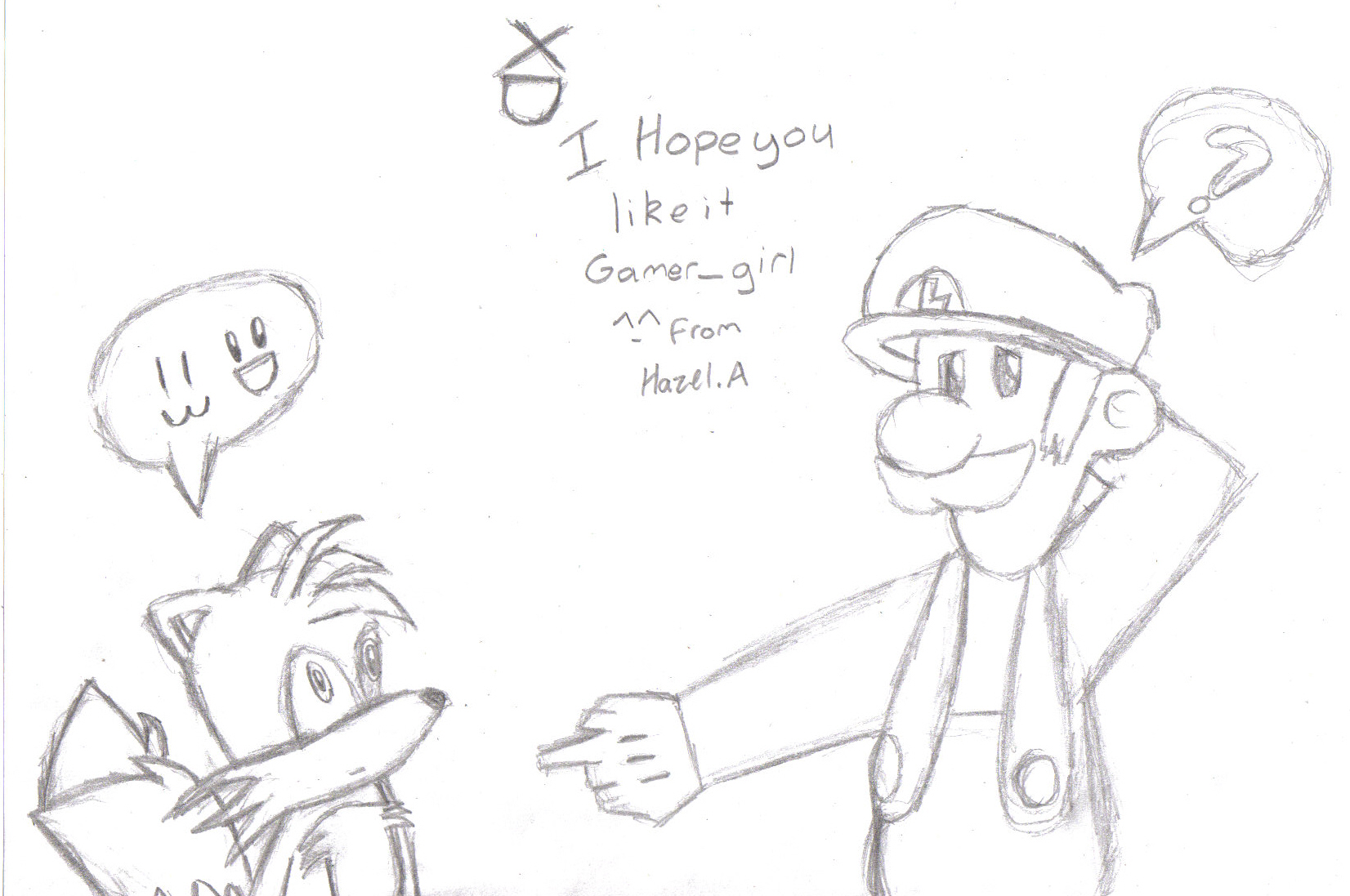 Luigi and tails request for Gamer_girl by manga_rules