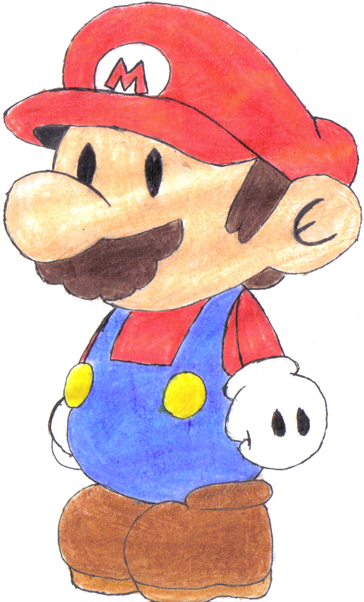 Paper Mario coloured by manga_rules