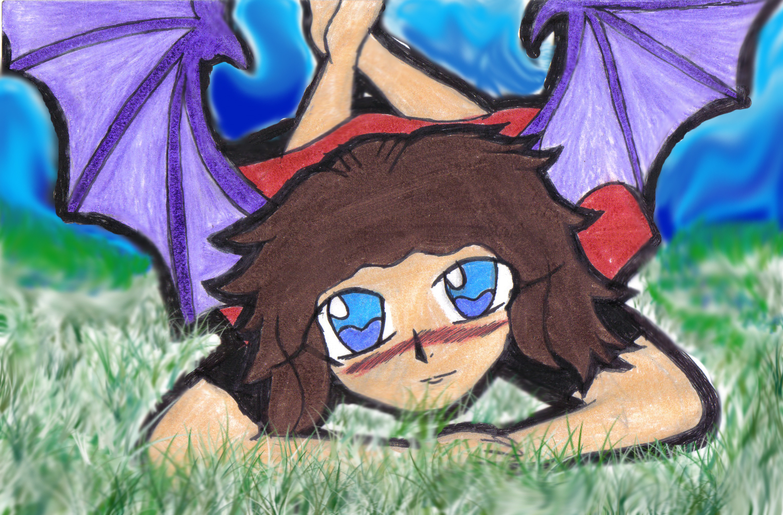 laying in the grass by manga_rules