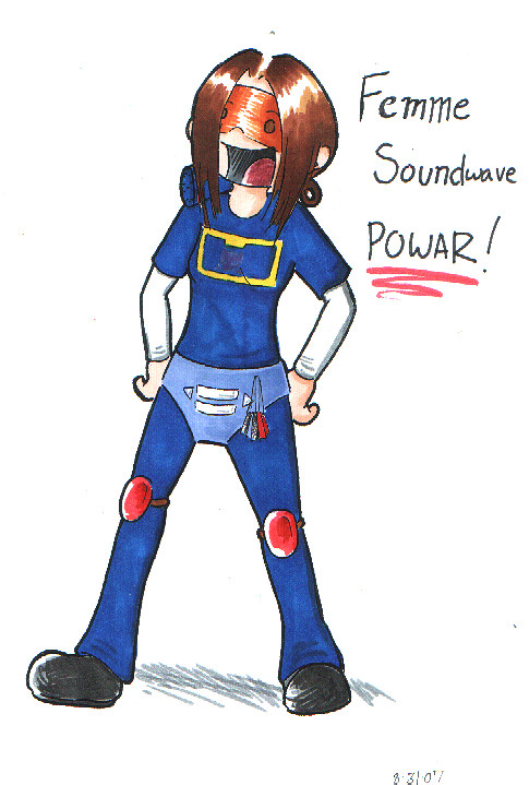 Femme Soundwave Powar! by mangacheese1818