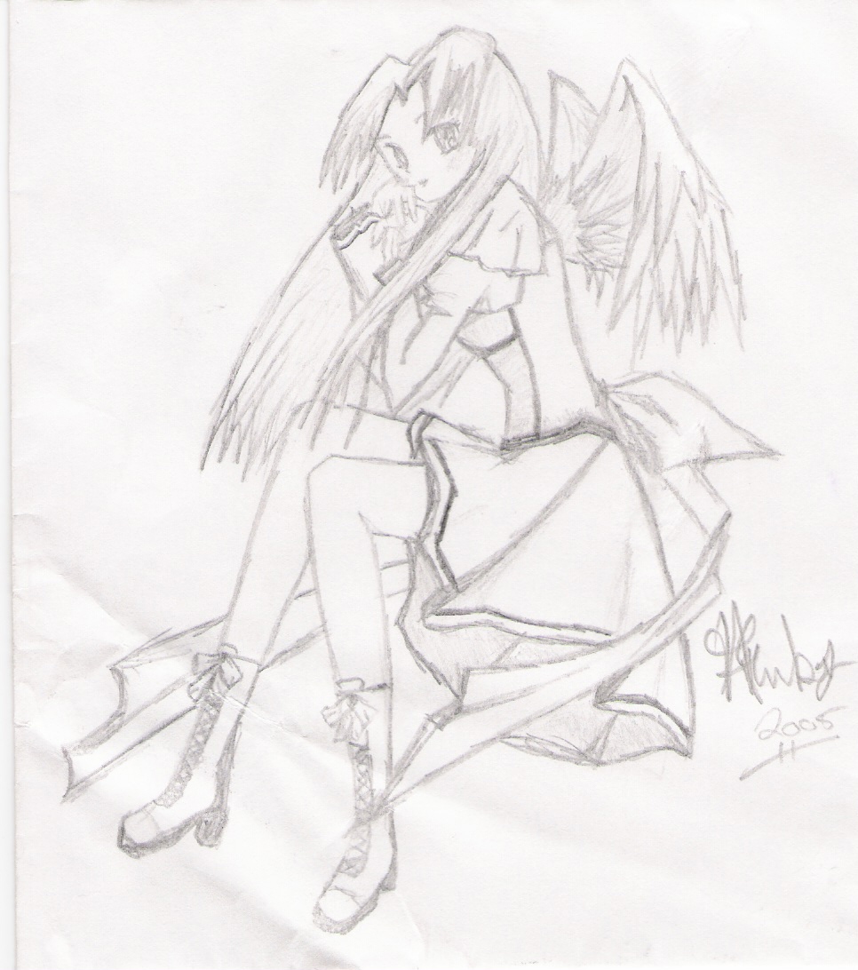 sum chick with wings by manson_666