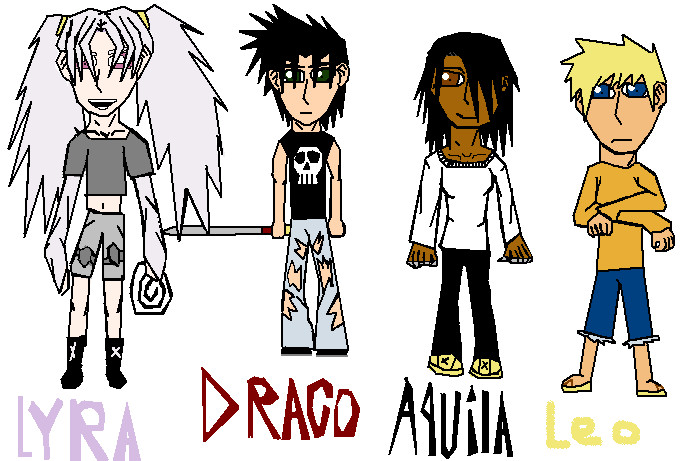 Lyra,Draco,Aqila,Leo, by marisa937