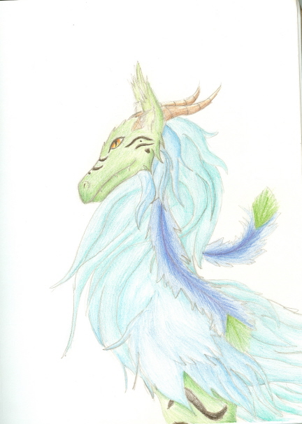 Fluffy dragon by masher43