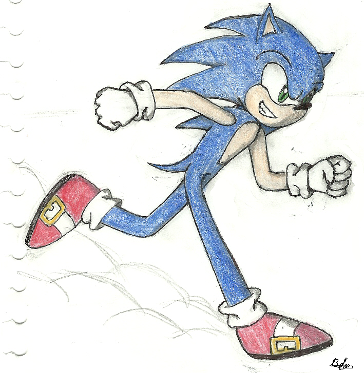 Sonic running by me-someone