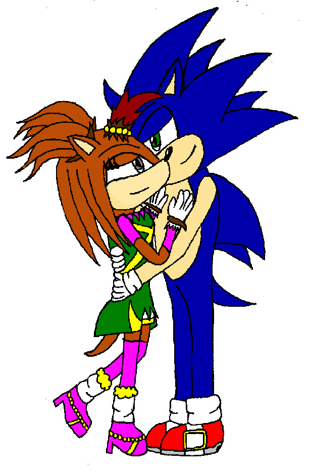 Queen Samme and Sonic (request) by mechadragon13
