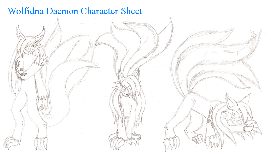 Wolfidna Daemon Test Sheet by mechadragon13