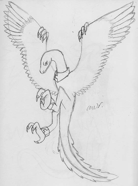 Demonio the Archaeopteryx Demon by mechadragon13
