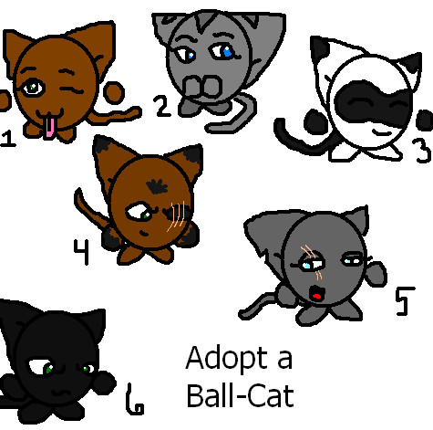 Adopt A Ball-Cat! by medowhorseslesedi